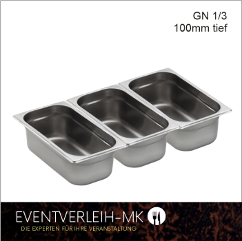 1/3 GN** Behälter 4,0l - 100mm tief - EDELSTAHL 18/10