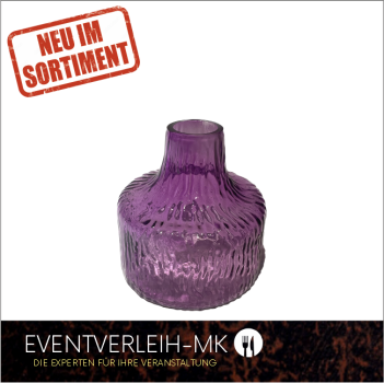 Glasvase, lila inkl. Spülservice