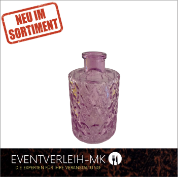 Glasvase, lila inkl. Spülservice