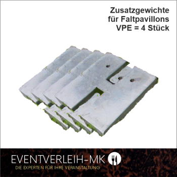 Zusatzgewichte 4x passend für Faltpavillon