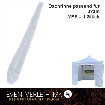 Dachrinne passend für Faltpavillon 3x3m; weiss