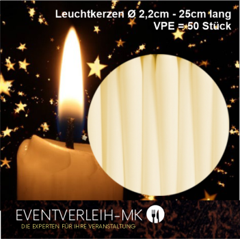 Leuchtkerze - champagner - VERKAUFSARTIKEL