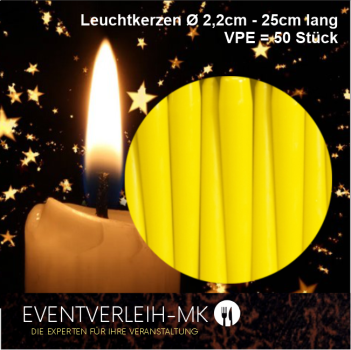 Leuchtkerze - gelb - VERKAUFSARTIKEL