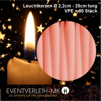 Leuchtkerze - apricot - VERKAUFSARTIKEL