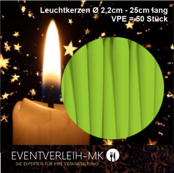 Leuchtkerze - limonengrün - VERKAUFSARTIKEL