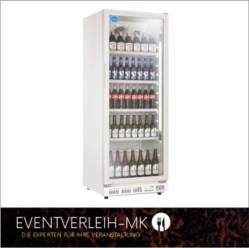 Flaschenkühlschrank mit Glastür - 9weiß