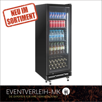 Flaschenkühlschrank mit Glastür - schwarz