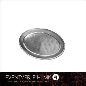 Edelstahlplatte 38 x 56cm - Oval