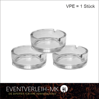 Aschenbecher - Glas - KLAR OHNE MUSTER