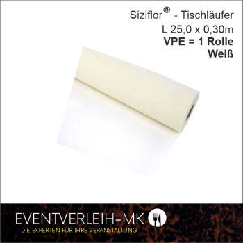 Siziflor Tischband auf Rolle - weiß - VERKAUFSARTIKEL