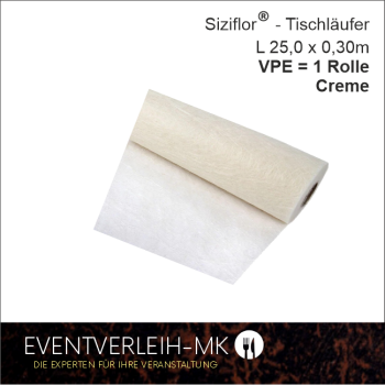 Siziflor Tischband auf Rolle - creme - VERKAUFSARTIKEL