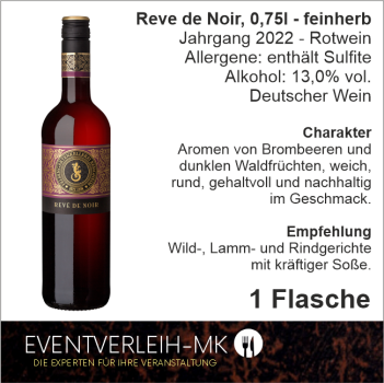 Reve de Noir, 0,75l - feinherb