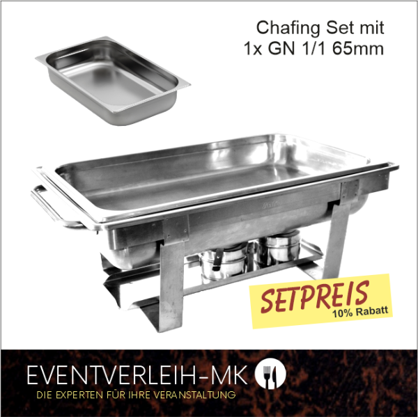 Chafing Dish Set mit GN 1/1 65mm