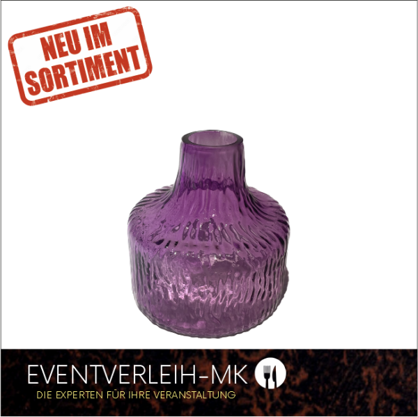 Glasvase, lila inkl. Spülservice