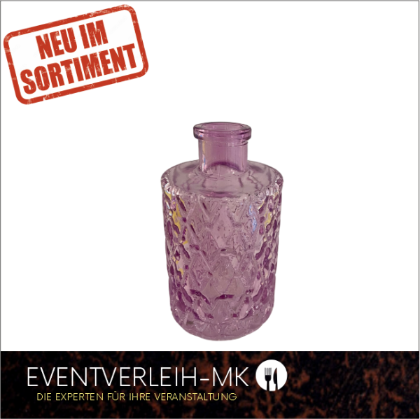Glasvase, lila inkl. Spülservice