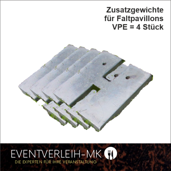 Zusatzgewichte 4x passend für Faltpavillon