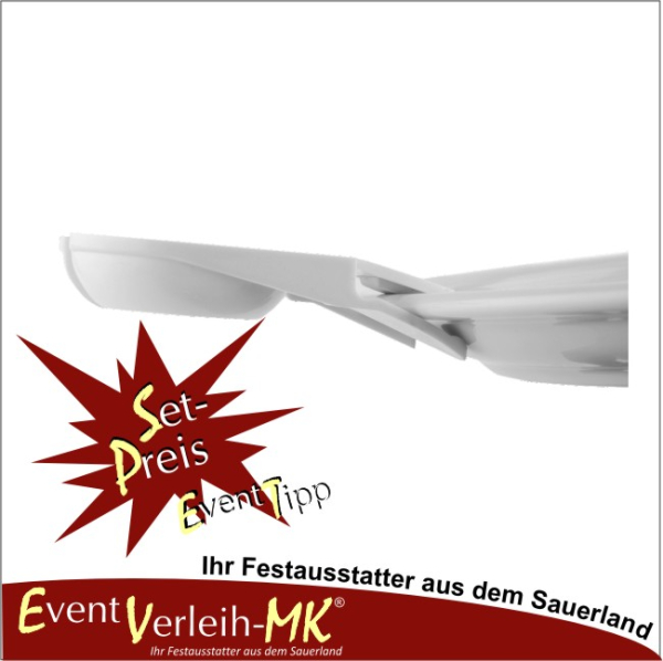 Tellerclips - Kunststoff Weiss