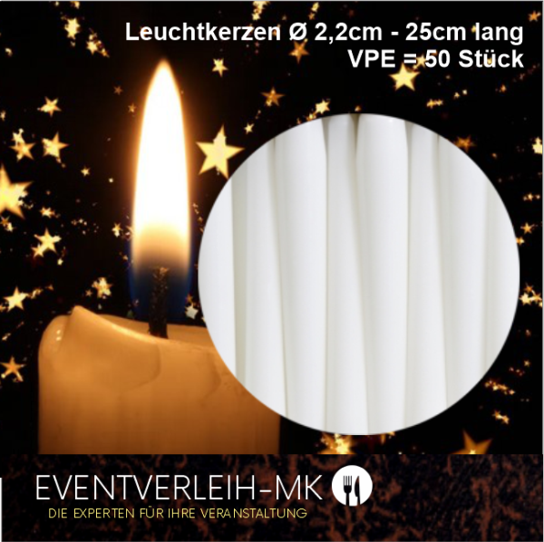 Leuchtkerze - weiß - VERKAUFSARTIKEL