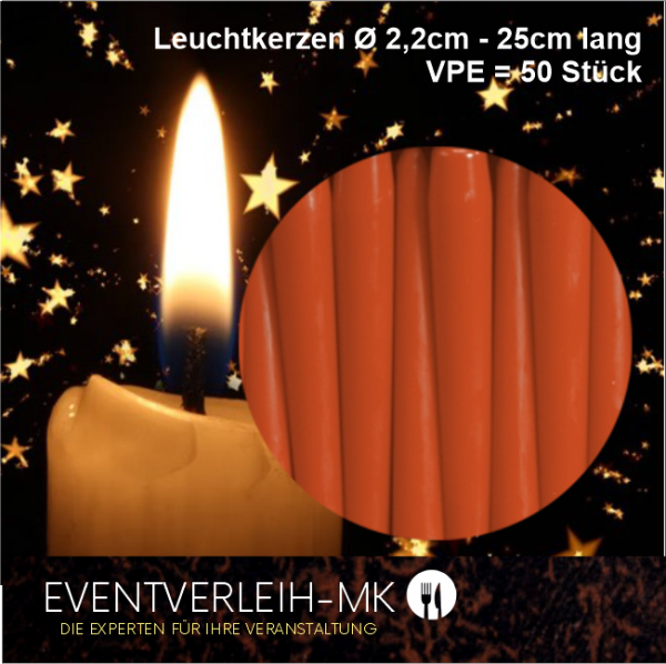 Leuchtkerze - terracotta - VERKAUFSARTIKEL