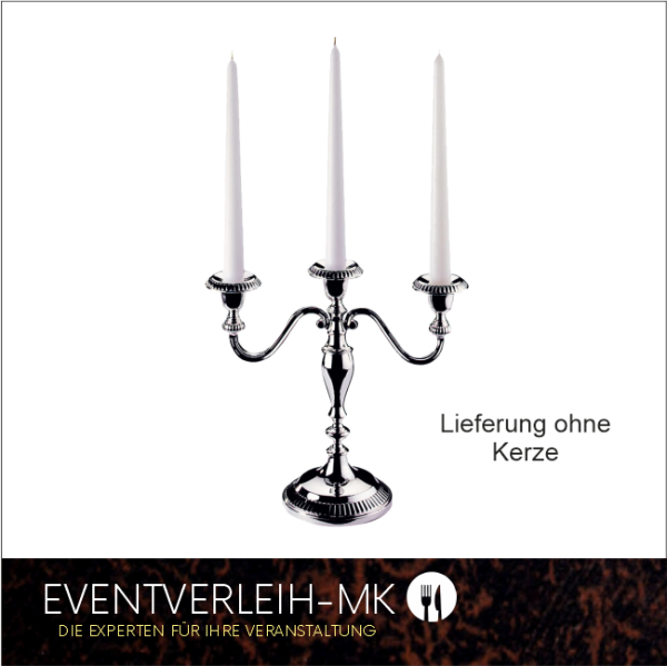 Kerzenleuchter 3-armig - Versilbert