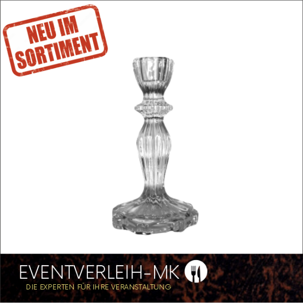 Kerzenleuchter aus Glas, 15,7cm