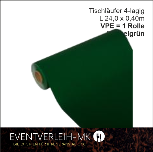 Tischläufer aus 4-lagigem Tissue grün - VERKAUFSARTIKEL