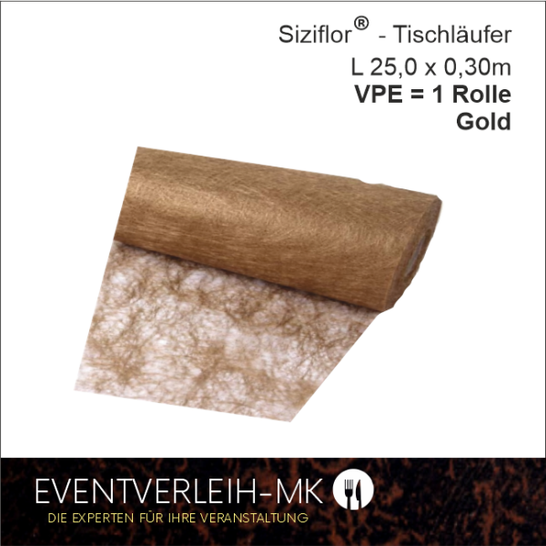 Siziflor Tischband auf Rolle - gold - VERKAUFSARTIKEL