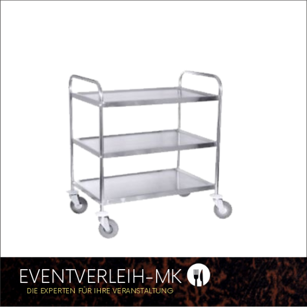 Servierwagen 3-Etagen - Edelstahl