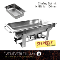 Chafing Dish Set mit GN 1/1 100mm
