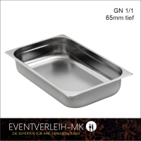1/1 GN** Behälter 9,0l - 65mm tief - EDELSTAHL 18/10