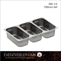 1/3 GN** Behälter 4,0l - 100mm tief - EDELSTAHL 18/10