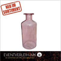 Glasvase, rosa inkl. Spülservice