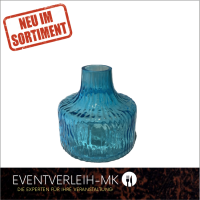 Glasvase, blau inkl. Spülservice