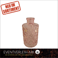 Glasvase, rosa inkl. Spülservice