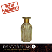 Glasvase, klar mit goldstreifen inkl. Spülservice