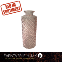 Glasvase, rosa inkl. Spülservice