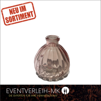 Glasvase, rosa inkl. Spülservice