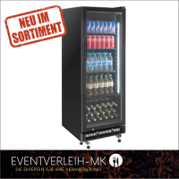Flaschenkühlschrank mit Glastür - schwarz