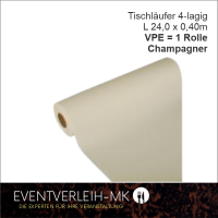 Tischläufer aus 4-lagigem Tissue creme - VERKAUFSARTIKEL
