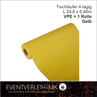 Tischläufer aus 4-lagigem Tissue gelb - VERKAUFSARTIKEL