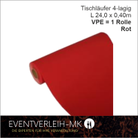 Tischläufer aus 4-lagigem Tissue rot - VERKAUFSARTIKEL