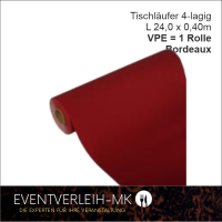 Tischläufer aus 4-lagigem Tissue bordeaux - VERKAUFSARTIKEL