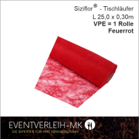 Siziflor Tischband auf Rolle - feuerrot - VERKAUFSARTIKEL