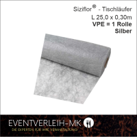 Siziflor Tischband auf Rolle - silber - VERKAUFSARTIKEL