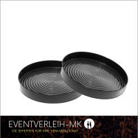 Glasträger rund, schwarz - Kunststoff