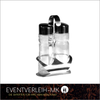Essig & Öl-Menage - Glas mit Edelstahl