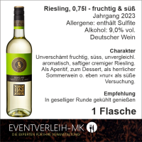 Riesling, 0,75l - fruchtig & süß