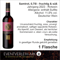 Samtrot, 0,75l - fruchtig & süß
