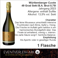 Württemberger Cuvée 49 Grad Sekt B.A. Brut 0,75l
